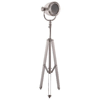 Vloerlamp Strada Industrieel 95 cm Wit Met Ruw Nickel