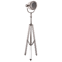 Vloerlamp Strada Industrieel 95 cm Wit Met Ruw Nickel