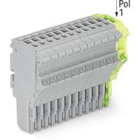 WAGO 2020-115/000-036 Connector, female Grijs, Groen, Geel 10 stuk(s)