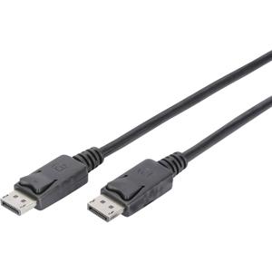 Digitus DB-340100-020-S DisplayPort-kabel DisplayPort Aansluitkabel DisplayPort-stekker, DisplayPort-stekker 2.00 m Zwart Rond, Afgeschermd (dubbel)