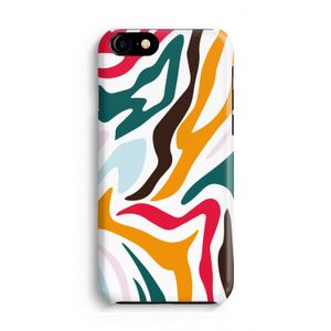 Colored Zebra: Volledig Geprint iPhone 7 Hoesje