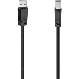 Hama USB-kabel USB 2.0 USB-A stekker, USB-B stekker 1.50 m Zwart 00200602