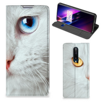 OnePlus 8 Hoesje maken Witte Kat - thumbnail