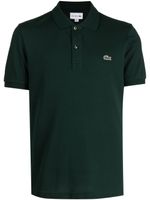 Lacoste logo-patch cotton polo shirt - Vert