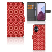 OPPO Reno 8 Lite | OnePlus Nord N20 Telefoon Hoesje Batik Rood - thumbnail