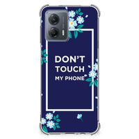 Motorola Moto G53 Anti Shock Case Flowers Blue DTMP