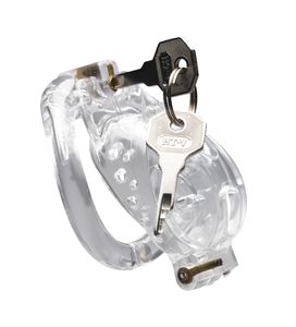 Double Lockdown Locking Customizable Chastity Cage - Clear