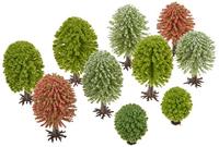 NOCH® Lentebomen 10-delige set loofbomen 5-9 cm voor modelbouw en doe-het-zelfprojecten