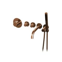 Inbouwthermostaatset Brauer Copper Incl Baduitloop en Staafhanddouche Koper Brauer