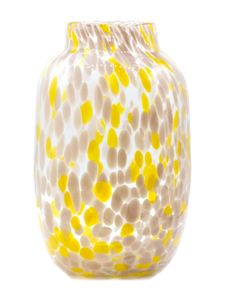 HAY vase en verre à effet taches de peinture (30 cm) - Jaune