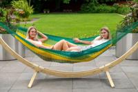 Hangmat met Standaard Tweepersoons 'Wood & Mexico' Tropical - Groen - Mexicaanse - 180 kg - Tropilex