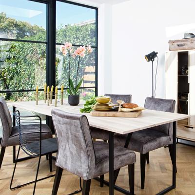 WOOOD Eettafel 'Silas' Essen 220 x 90cm, kleur Sydney