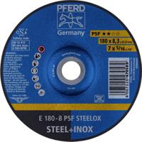 PFERD 62017831 E 180-8 PSF STEELOX Afbraamschijf gebogen Diameter 180 mm Boordiameter 22.23 mm RVS, Staal 10 stuk(s) - thumbnail