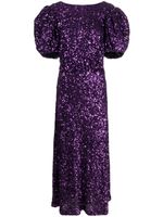 ROTATE BIRGER CHRISTENSEN robe longue à manches bouffantes - Violet