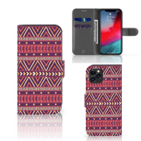 Apple iPhone 11 Pro Telefoon Hoesje Aztec Paars