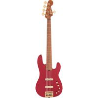 Charvel Pro-Mod San Dimas Bass JJ V CM Candy Apple Red 5-snarige elektrische basgitaar - thumbnail