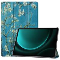 Samsung Galaxy Tab S9 FE+ Tri-Fold Series Smart Folio Case - Wit Bloemen