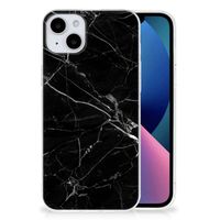 iPhone 15 Plus TPU Siliconen Hoesje Marmer Zwart - Origineel Cadeau Vader