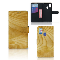 Samsung Galaxy M21 | M30s Book Style Case Licht Hout - thumbnail