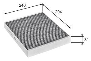 Interieurfilter CLIMFILTER PROTECT VALEO, u.a. für Vauxhall, Opel