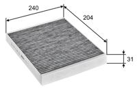 Interieurfilter CLIMFILTER PROTECT VALEO, u.a. für Vauxhall, Opel - thumbnail