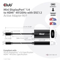 club3D AV Adapter Adapter MiniDisplayPort - HDMI [HDMI - Mini-displayport] 3840 x 2160 Pixel - thumbnail