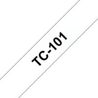 Brother TC-101 Labeltape Tapekleur: Transparant Tekstkleur: Zwart 12 mm 7.7 m