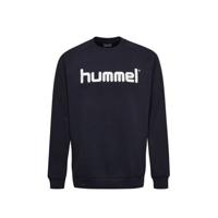 hummel sweater met logo donkerblauw