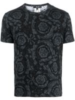 Versace t-shirt en coton à imprimé baroque - Noir