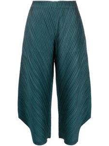 Pleats Please Issey Miyake pantalon court à design plissé - Vert