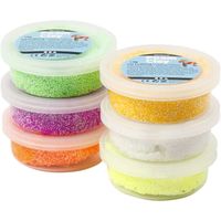 6x Knutsel Foam Clay klei gekleurd 14 gram   -