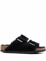 Birkenstock sandales Arizona en peau lainée - Noir - thumbnail