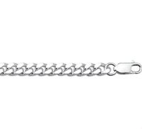 Ketting Gourmetschakel geslepen zilver 5,5 mm 50 cm - thumbnail