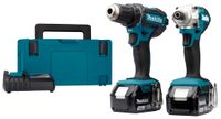 Makita DLX2339J 18V accuboormachine DDF482 + slagschroevendraaier DTD156 combiset (2x 3.0Ah accu) in Mbox - DLX2339J - thumbnail