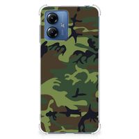 Motorola Moto G14 Doorzichtige Silicone Hoesje Army Dark - thumbnail