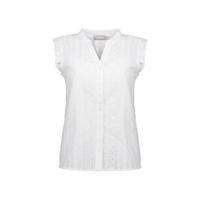Geisha top met ruches wit