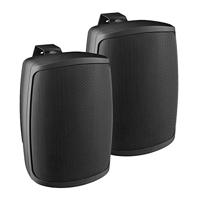 Monacor WALL-04T Paar 100V Zwart Luidspreker Geluidssysteem Weerbestendig IP65
