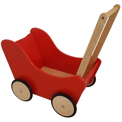 Houten Poppenwagen - Rood