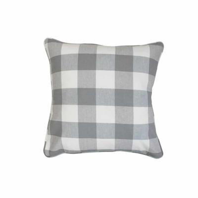 Katoenen Sierkussen Chambray Grijs Ruit (40 x 40 cm) Katoenen Sierkussen Chambray Grijs Ruit (40 x 40 cm)