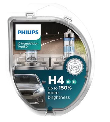 Philips reservelamp auto H4 X tremeVision Pro150 55/60W glas