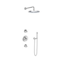 Hotbath Get together IBS2R Regendoucheset inbouw - 35cm wandarm - 30cm ronde hoofddouche - staafhanddouche - chroom IBS2RCR5