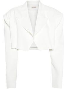 The Mannei blazer crop à revers pointus - Blanc