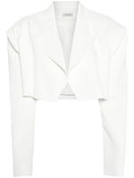 The Mannei blazer crop à revers pointus - Blanc