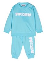 Moschino Kids survêtement en coton à patch Teddy Bear - Bleu