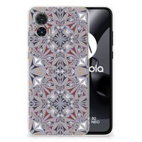 Motorola Edge 30 Neo TPU Siliconen Hoesje Flower Tiles - thumbnail