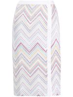 Missoni jupe crayon à motif zigzag - Blanc