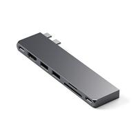 SATECHI USB C Hub Slank Multipoort Adapter Pro, 7 in 1 Dongle Voor MacBook Pro/Air M2 Met USB 4-Poort, 4K HDMI-Resolutie, USB3.2 Gen 2, SD/TF Kaartlezer, En 100W USB-C PD (Spacegrijs)