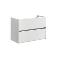 Wastafelonderkast Sanilux Compact Greeploos Soft Close 80x38x56 Hoogglans Wit Sanilux