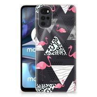 Motorola Moto G22 TPU Hoesje Flamingo Triangle