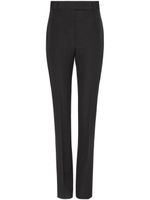 Ferragamo pantalon de tailleur à plis marqués - Noir